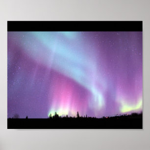 Poster Alaska Northern Lights Sky Night Belle