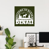 Poster Alaska. Parc national et réserve de Denali (Bureau à domicile)