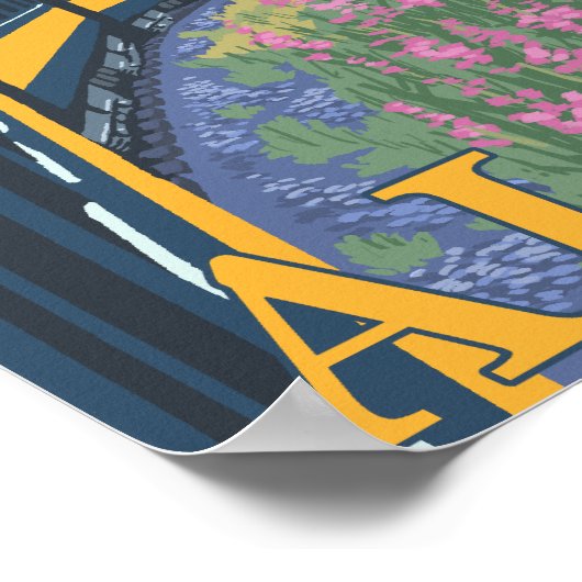 Poster Alaska Railroad Scene - Chase, Alaska (Coin)