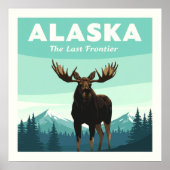 Poster Alaska vintage (Devant)
