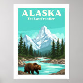 Poster Alaska vintage (Devant)