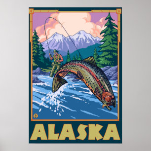 Poster AlaskaFlly Fishing Scène