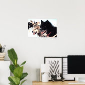 Poster Alaskan Husky Love (Bureau à domicile)