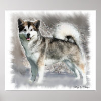 Alaskan Malamute Art Imprimer Cadeaux