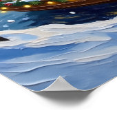 Poster Alaskan Malamute Christmas Boat Holiday (Coin)