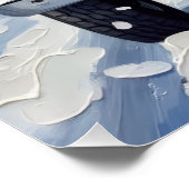 Poster Alaskan Malamute Christmas Red Truck Holiday (Coin)