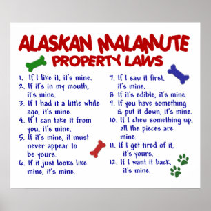 POSTER ALASKAN MALAMUTE PL2
