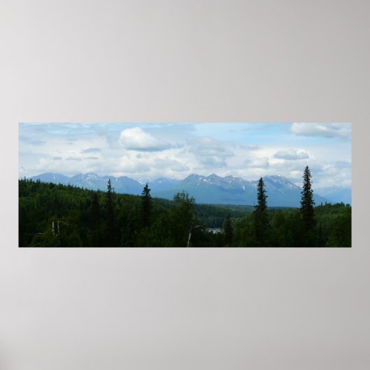 Poster Alaskan Mountain Range Photographie panoramique (Devant)