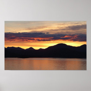 Poster Alaskan Sunset I Belle photographie Alaska