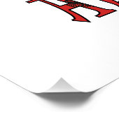 Poster Albanie Drapeau albanais Texte personnalisé (Coin)