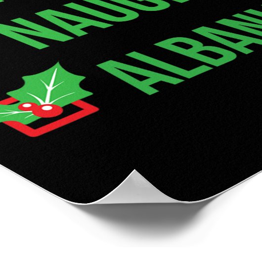 Poster Albanie Funny Albanie Pyjama Noël 1 (Coin)