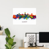 Poster Albany New York Skyline (Bureau à domicile)