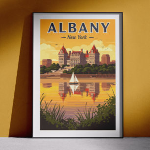 Poster Albany New York vintage
