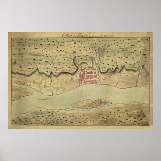 Poster Albany NY 1758 (Devant)
