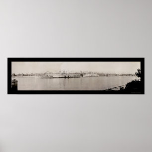 Poster Albany NY Waterfront Photo 1909