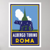 Poster Albergo Torino Roma (Devant)