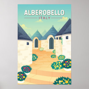 Poster Alberobello Italie Voyage Art Vintage