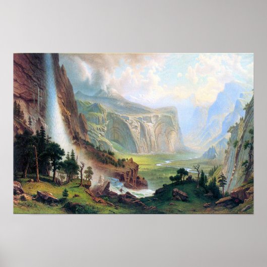 Poster Albert Bierstadt-Demi-Dôme à Yosemite (Devant)