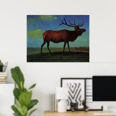 Poster Albert Bierstadt, Elk (Bureau à domicile)