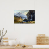 Poster Albert Bierstadt Indiens pêche à la traîne (Cuisine)