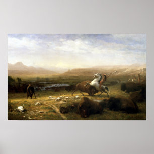 Poster Albert Bierstadt La Dernière du Buffalo