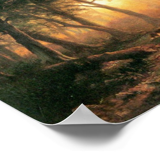 Poster Albert Bierstadt-Le sentier de l'Oregon (Coin)