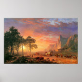 Poster Albert Bierstadt-Le sentier de l'Oregon (Devant)