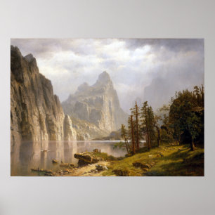 Poster Albert Bierstadt Merced River, vallée de Yosemite