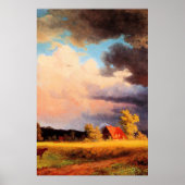 Poster Albert Bierstadt peinture, Paysage bavarois (Devant)