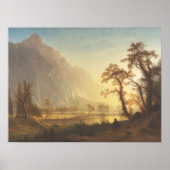 Poster Albert Bierstadt Sunrise Yosemite Valley Peinture (Devant)