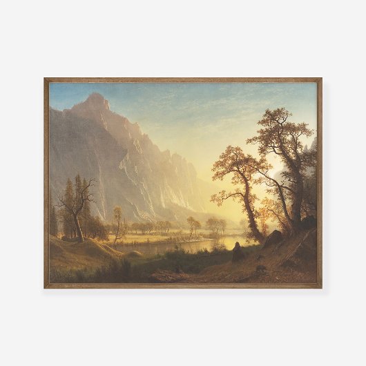 Poster Albert Bierstadt Sunrise Yosemite Valley Peinture