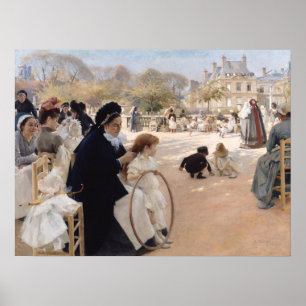 Poster Albert Edelfeel - Jardins du Luxembourg, Paris