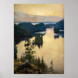Poster Albert Edelfeel - Kaukola Ridge au coucher du sole