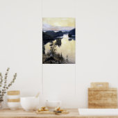 Poster Albert Edelfeel Kaukola Ridge au coucher du soleil (Cuisine)
