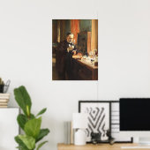 Poster Albert Edelfeldt — Louis Pasteur (1885) (Bureau à domicile)