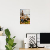 Poster Albert Edelfelt - Constructeurs de bateaux (Bureau à domicile)