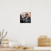 Poster Albert Edelfelt - Jouant du piano (Cuisine)