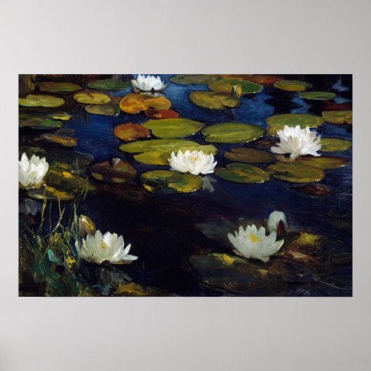 Poster Albert Edelfelt - Nymphéas, étude (Devant)