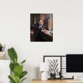 Poster Albert Edelfeue - Portrait de Louis Pasteur (Bureau à domicile)