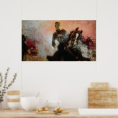 Poster Albert Ier Roi de Belgique dans le Premier Monde (Cuisine)