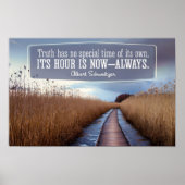 Poster Albert Schweitzer Citation Inspirationnelle "Vérit (Devant)