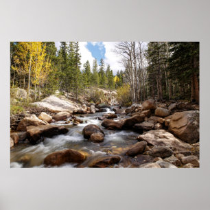 Poster Alberta Falls In Rocky Mountain National Park