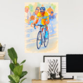 Poster Alberto Contador sommet du col de Navacerrada 2008 (Bureau à domicile)