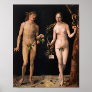 Poster Albrecht Durer - Adam Et Eve