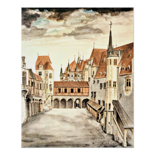 Poster Albrecht Durer, Cour de l'ancien château, (Devant)
