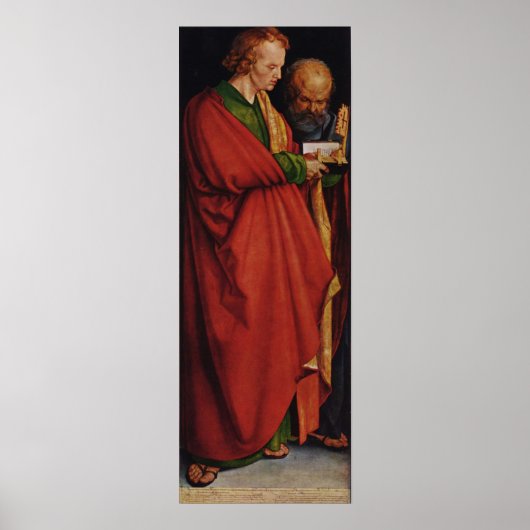 Poster Albrecht Durer Les Quatre Apôtres Panneau gauche (Devant)