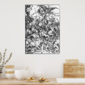 Poster Albrecht Durer Les quatre cavaliers de l'Apocalyps (Cuisine)