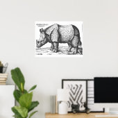 Poster Albrecht Durer - Rhinoceros (Bureau à domicile)