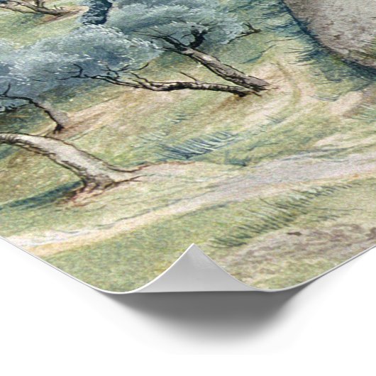 Poster Albrecht Durer - Vue Sur La Vallée De L'Arco. (Coin)