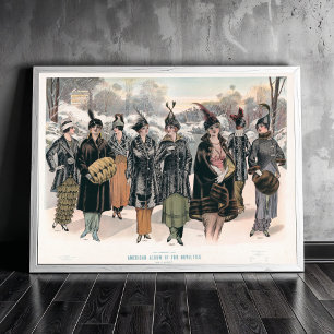 Poster Album américain de nouveautés en fourrure (1914)